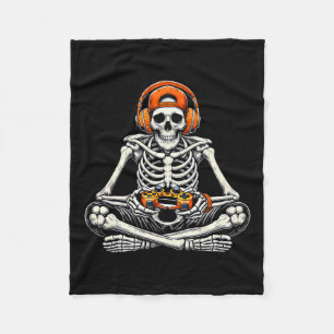 Cobertor De Velo Skeleton Skull Video Game Men Halloween
