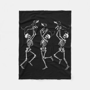 Cobertor De Velo Skeletons Dachshund Cute Halloween D