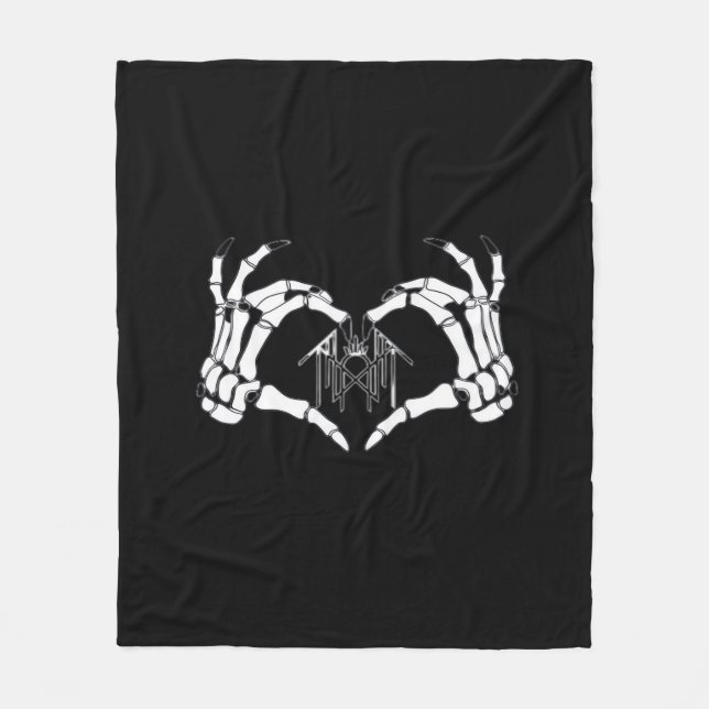Cobertor De Velo Skeletons Token Heart Mands (Frente)