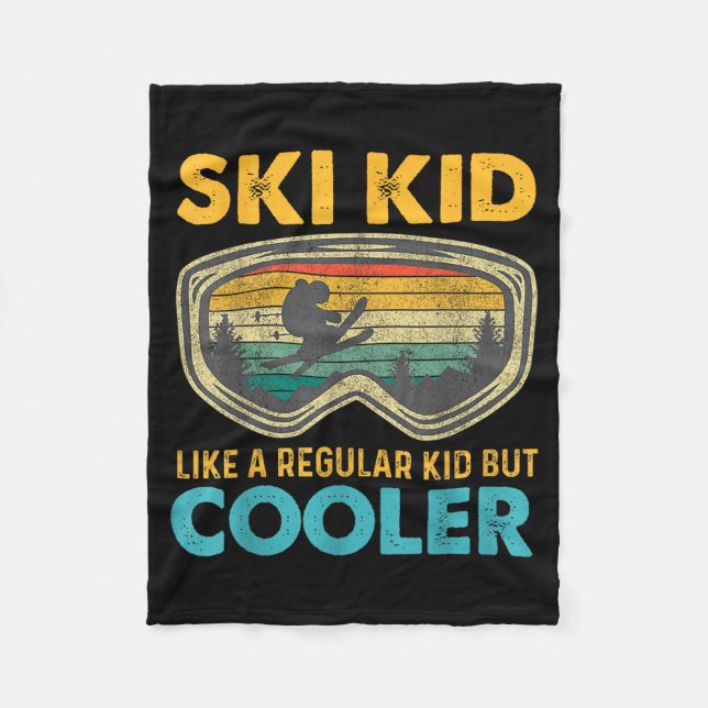 Cobertor De Velo Ski Kid Like A Regular Kid But Cooler Skiing Lover (Frente)