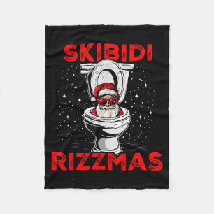 Cobertor De Velo Skibidi Rizzmas Papai Noel Toalete Elefante Branco