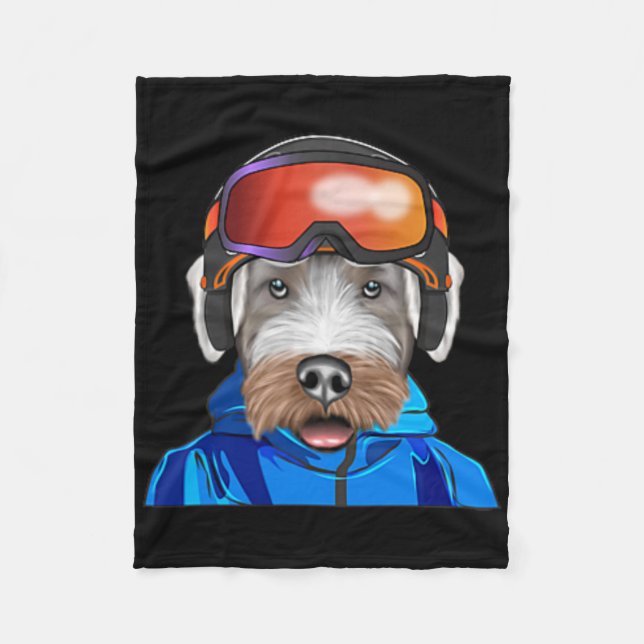 Cobertor De Velo Skier Sealyham Terrier Snowboard Pocket (Frente)