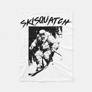 Cobertor De Velo Skisquatch Esqui Retro Pé Grande Esqui Vintage Sas