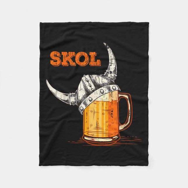Cobertor De Velo Skol Nordic Viking Helmet Drinking Gl  (Frente)