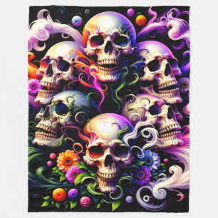 Cobertor De Velo Skull Art