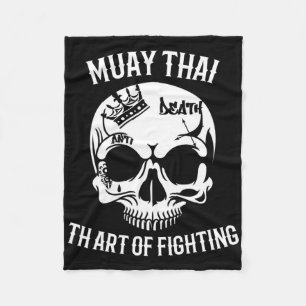 Cobertor De Velo Skull Muay Thai - Nak Muay, Presente de Kickboxing