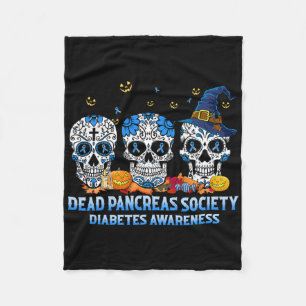 Cobertor De Velo Skulls Morto Pancreas Sociedade Diabetes Sensibili