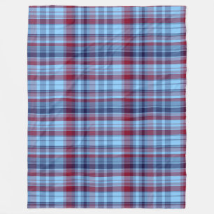 Cobertor De Velo Sky Blue Marinho Burgundy Preppy Madras