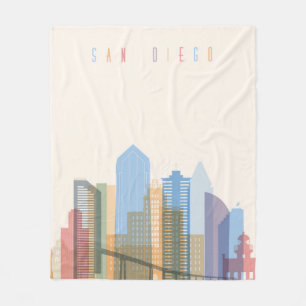Cobertor De Velo Skyline da cidade de San Diego