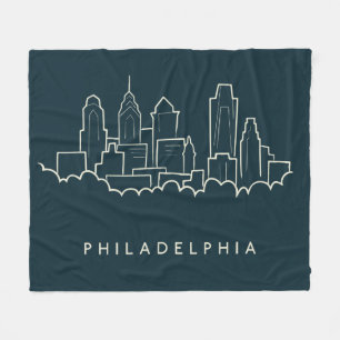 Cobertor De Velo Skyline de Philadelphfia Pensilvânia