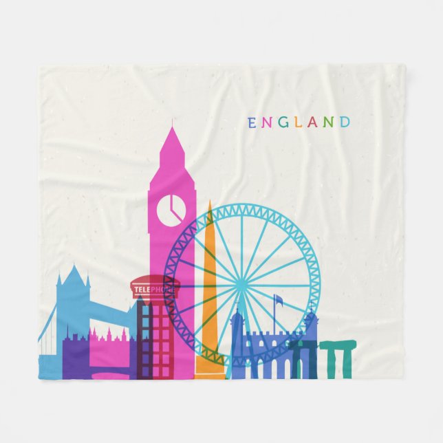 Cobertor De Velo Skyline Inglaterra (Frente (Horizontal))