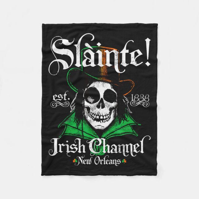 Cobertor De Velo Slainte Irish Channel New Orleans St Patricks Day  (Frente)