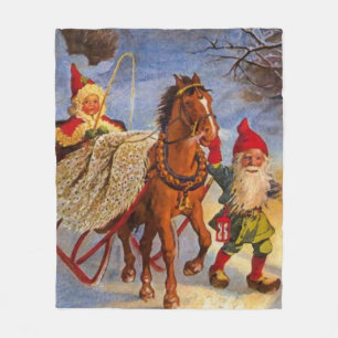 Cobertor De Velo "Sled Ride at Night", por Jenny Nystrom