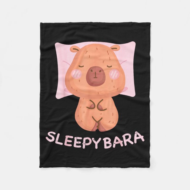 Cobertor De Velo Sleeng Capybara Pajamas Nightgown Sleepybara Roden (Frente)