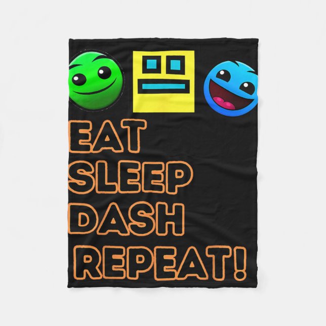 Cobertor De Velo Sleep Dash Repetir Jogador de Vídeo Geometria do J (Frente)