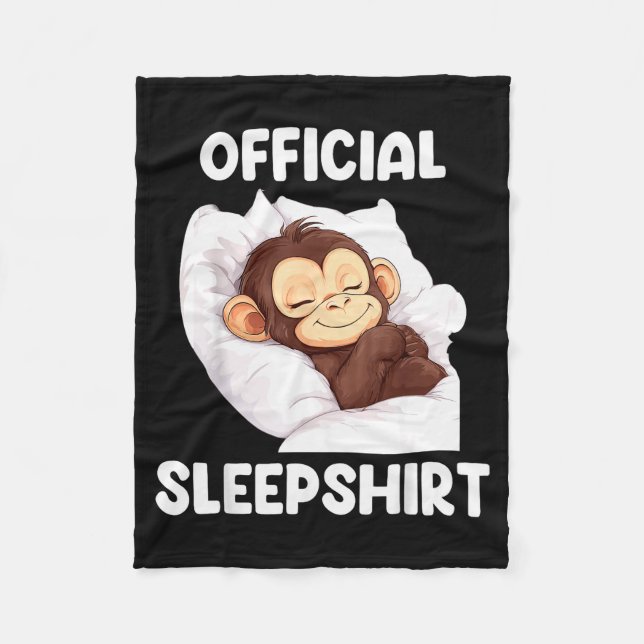 Cobertor De Velo Sleepshirt Cute Sleeng Monkey Animal Lover Pajama  (Frente)