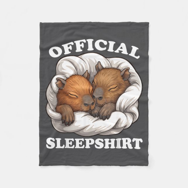 Cobertor De Velo Sleepshirt Funny Capybara Nigh Capybara Lover  (Frente)
