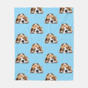 Cobertor De Velo Sleepy Beagle Dog Blanket