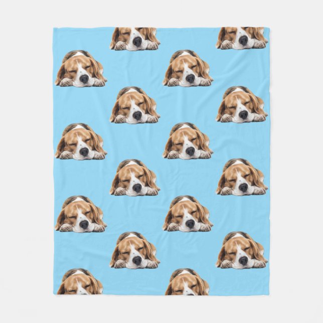 Cobertor De Velo Sleepy Beagle Dog Blanket (Frente)