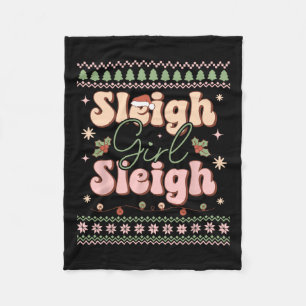 Cobertor De Velo Sleigh Girl Sleigh Xmas Feia Natal