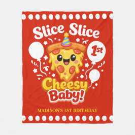 Cobertor De Velo Slice Slice Cheesy Baby Pizza 1st Birthday
