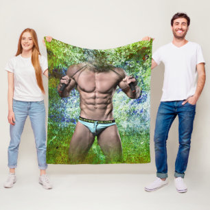 Cobertor De Velo SlipperyJoe's homem adulto altamente musculoso sem