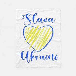 Cobertor De Velo Slogan Slava Ukraini Glory to Ukraine heart