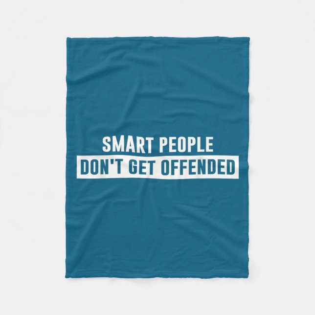 Cobertor De Velo Smart People Don't Get Offended Sarcastic Saying  (Frente)
