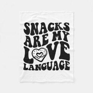 Cobertor De Velo Snacks São Minha Língua De Amor, Toddler Engraçado