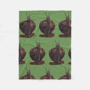 Cobertor De Velo Snail Fleece Blanket