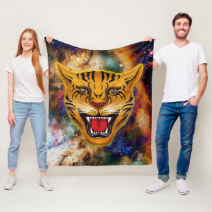 Cobertor De Velo Snarling Tiger Nebula Fleece Blanket