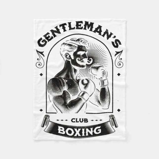 Cobertor De Velo #snirt Clube de Boxe Gentleman Retro Com Caixa Mot (Frente)