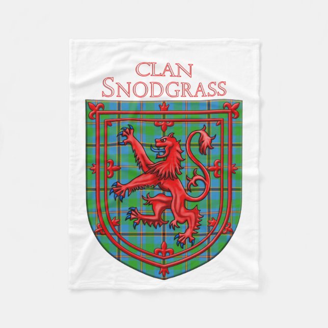 Cobertor De Velo Snodgrass Tartan Scottish Plaid Lion Rampant (Frente)