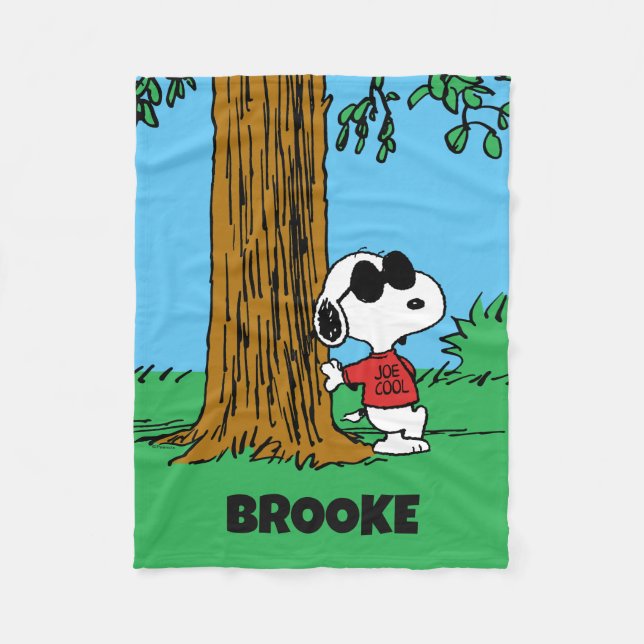 Cobertor De Velo Snoopy "Joe Cool" em Pé (Frente)