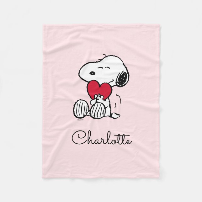 Cobertor De Velo Snoopy | Little Sweetheart Baby Fleece Blanket (Frente)