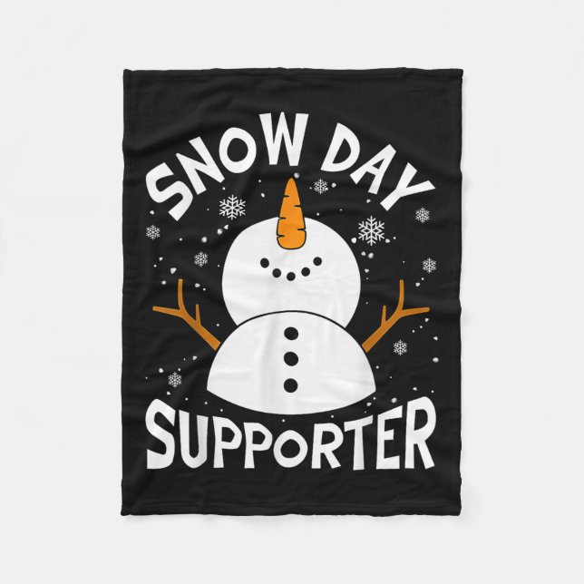 Cobertor De Velo Snow Day Suprter Snowflake Funny Teacher Christmas (Frente)