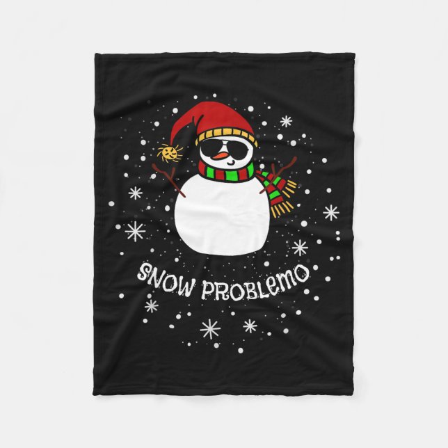 Cobertor De Velo Snow Problemo Funny Christmas Snowman  (Frente)
