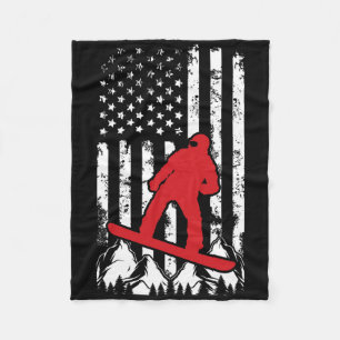 Cobertor De Velo Snowboard EUA Flag Snowboarder