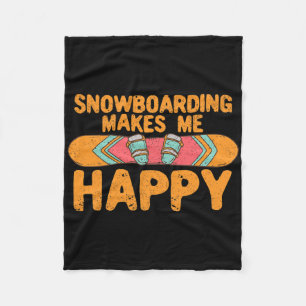 Cobertor De Velo Snowboard Me Torna Feliz Jogador De Neve Esporte D
