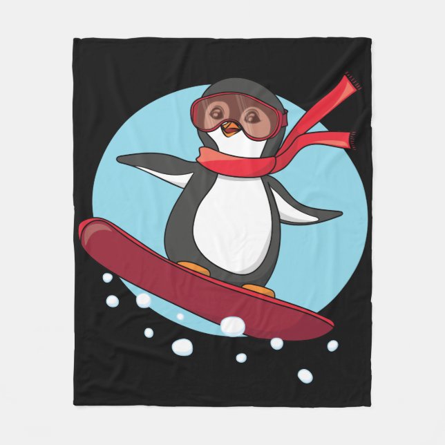 Cobertor De Velo Snowboard Penguin (Frente)