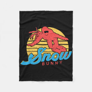 Cobertor De Velo Snowboard Snowboard Vintage Retro Bunny Girl