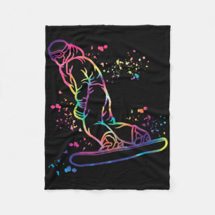 Cobertor De Velo Snowboarder Colorful Snowboard 37