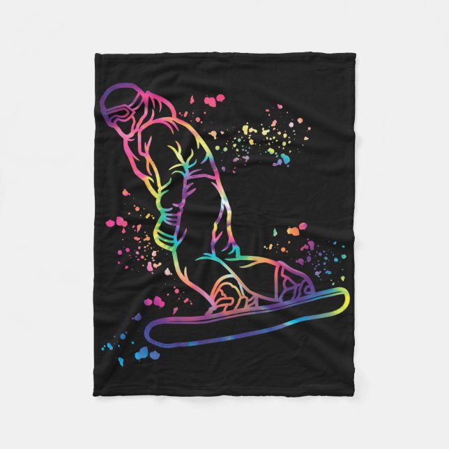Cobertor De Velo Snowboarder Colorful Snowboard 37 (Frente)