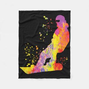 Cobertor De Velo Snowboarder Colorida Snowboard 6