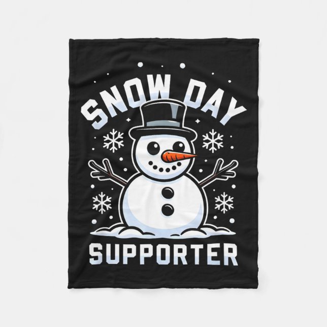 Cobertor De Velo Snowday Suprter Fun Winter Days For Kids And Adult (Frente)