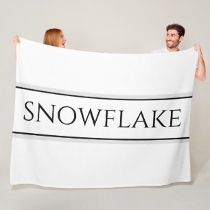 Cobertor De Velo SNOWFLAKE Chic Moderno Preto Branco Listras Cinzas