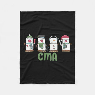 Cobertor De Velo Snowman Cma Enfermeira Medicina Certificada de Nat