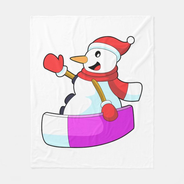 Cobertor De Velo Snowman como Snowboarder com Sonowboard.PNG (Frente)