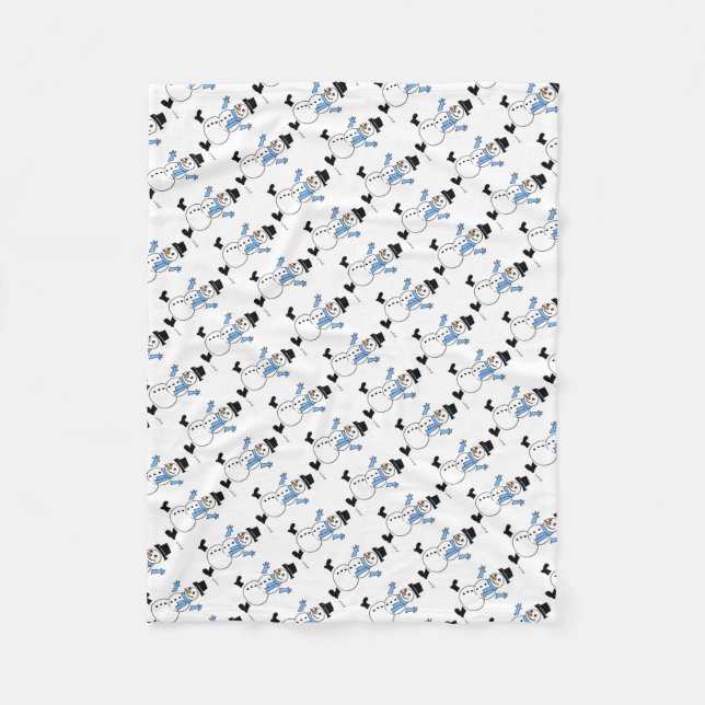Cobertor De Velo Snowman Fleece Blanket (Frente)
