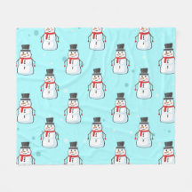 Snowman Seamless Pattern 